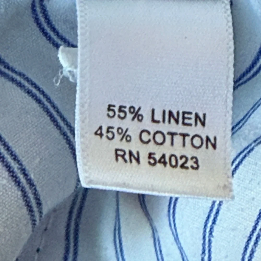 Banana Republic Shorts Mens 38 Plaid Navy Blue‎ Linen Cotton Blend Flat Front